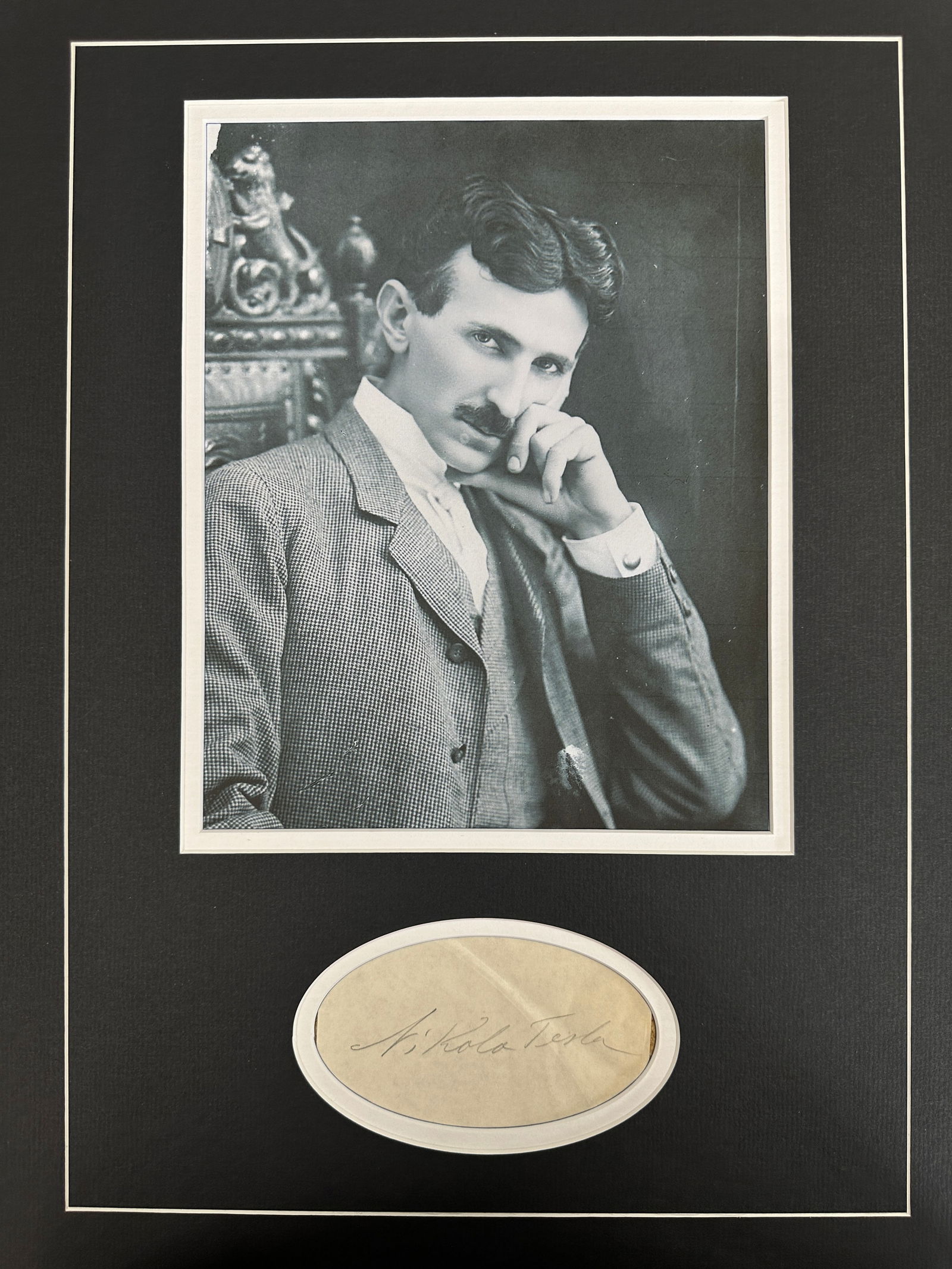 Nikola Tesla Autographed Custom Display (1 of 2)