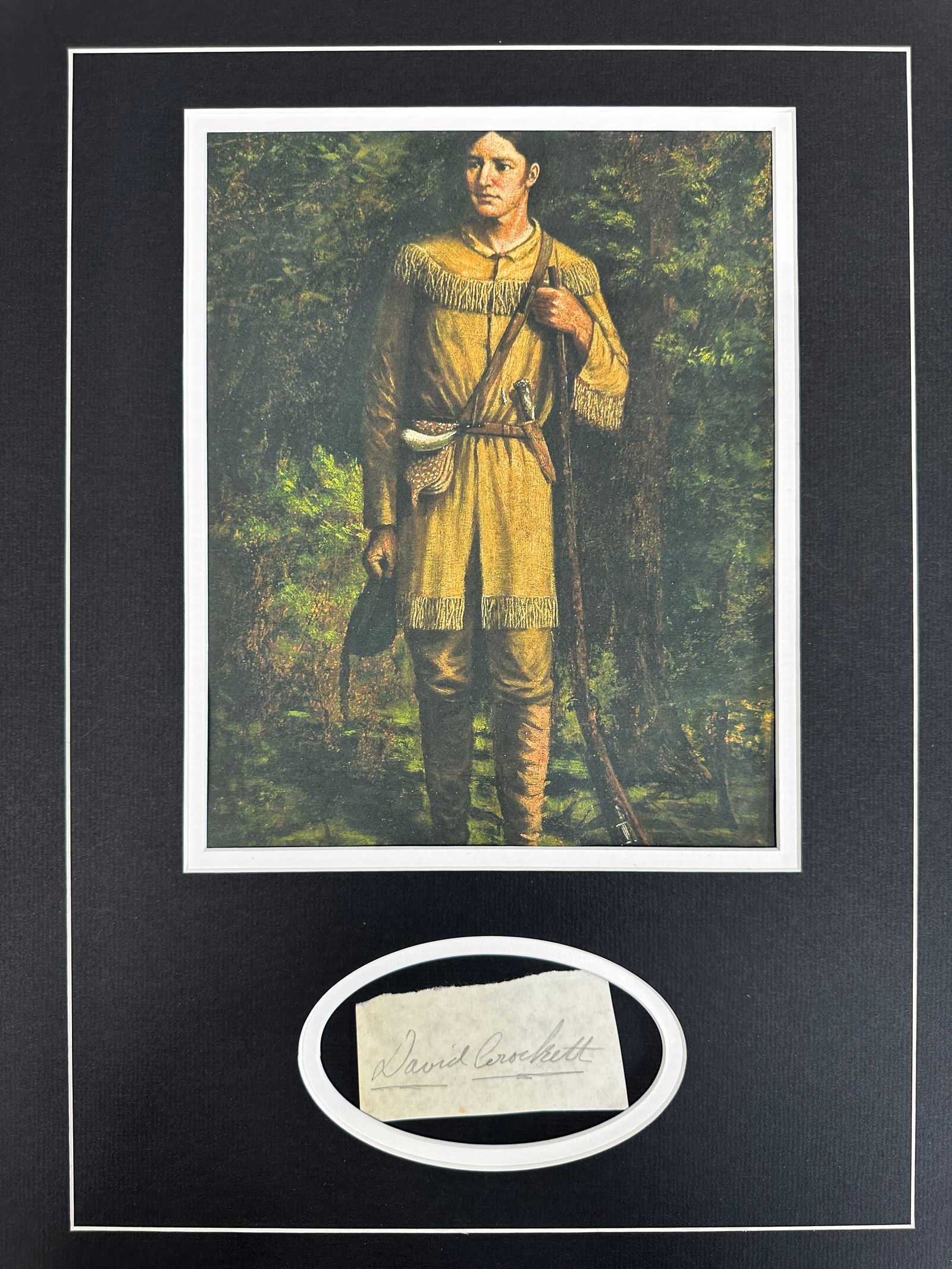 David Crockett Autographed Display (1 of 2)