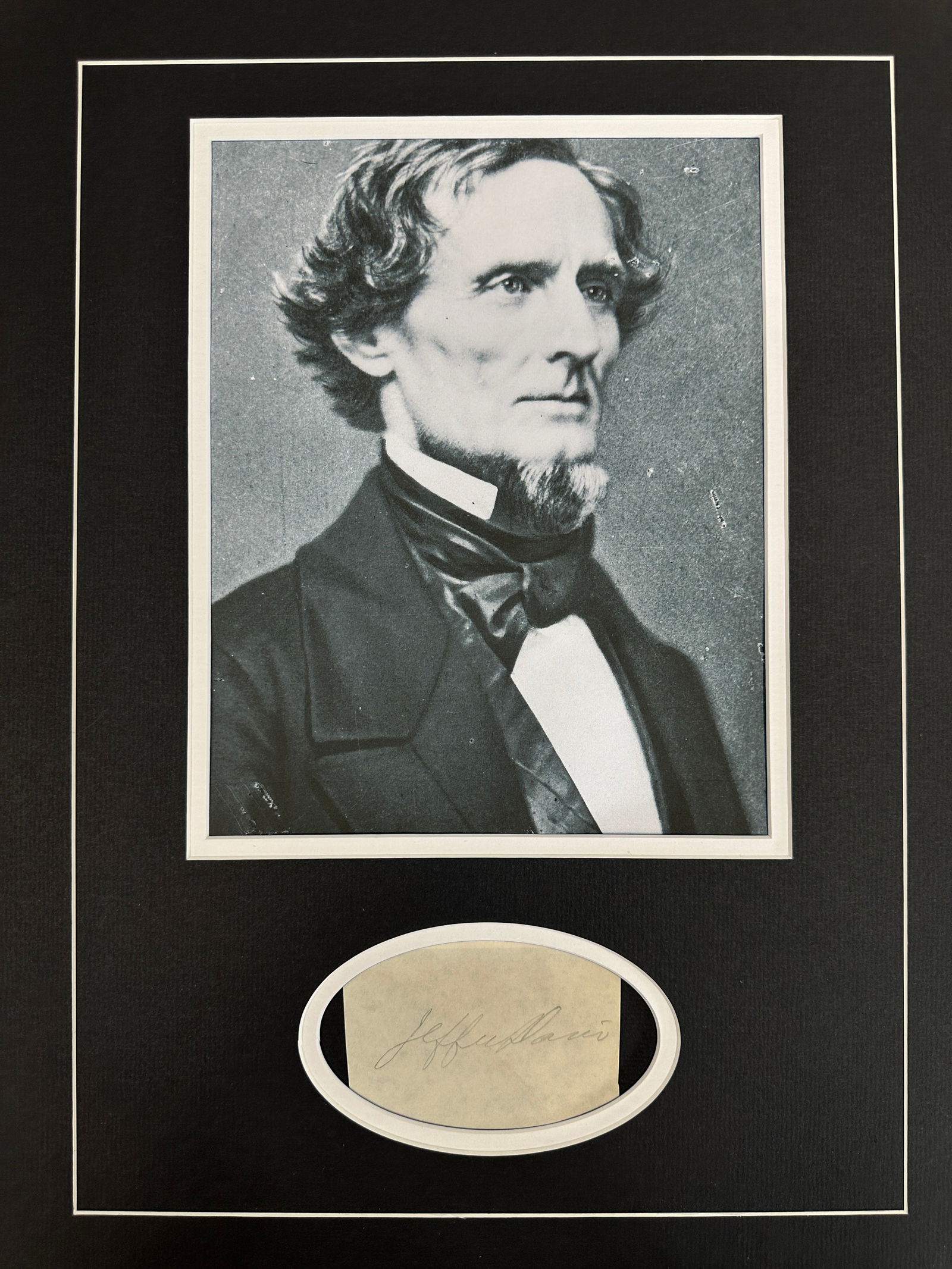 Jefferson Davis Autographed Display (1 of 2)