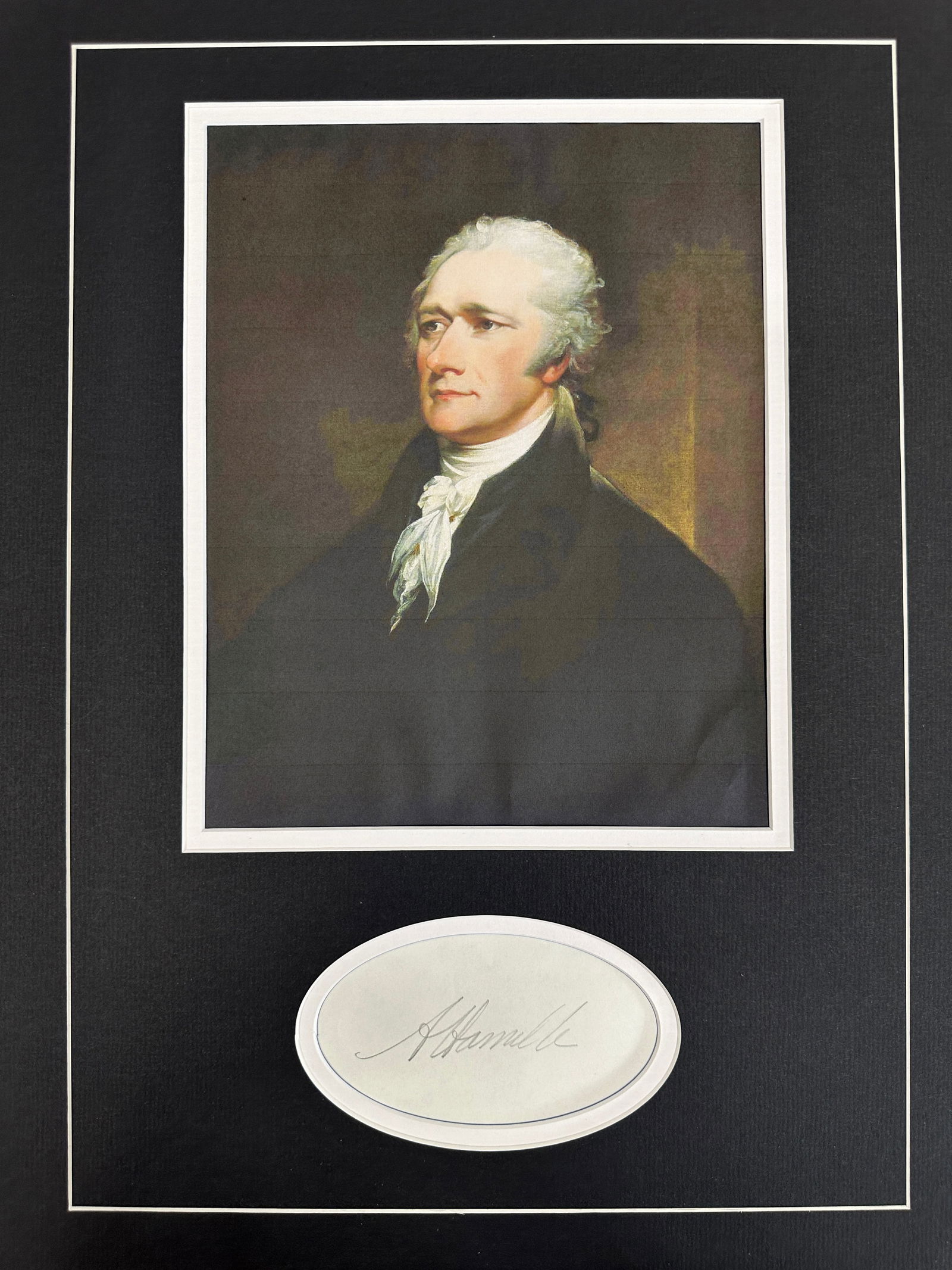 Alexander Hamilton Autographed Display (1 of 2)