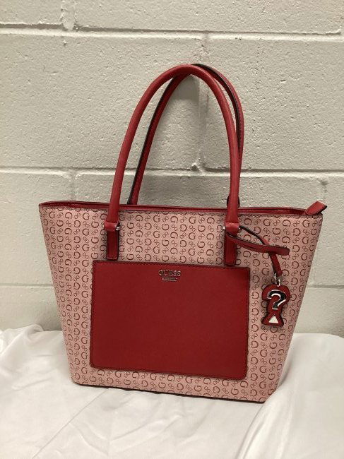 Guess Red Logo Purse: Guess