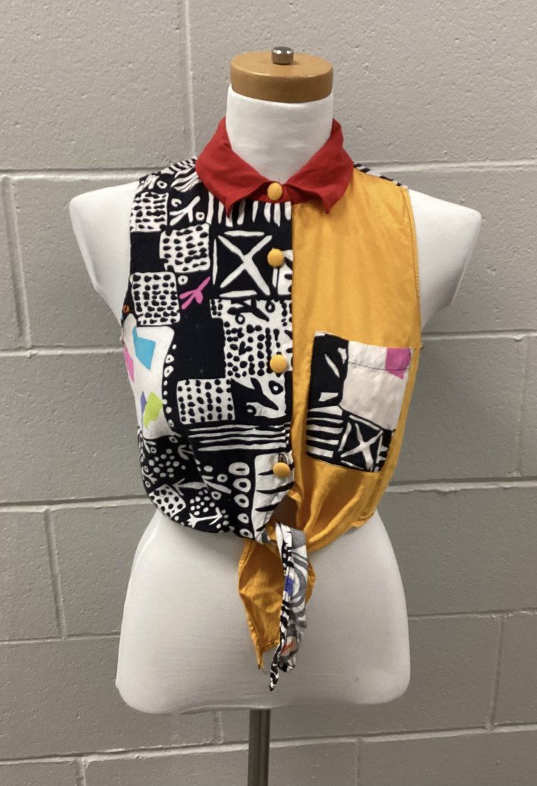 1980s/90s Judy Knapp Tie Front Crop Top (1 of 5)