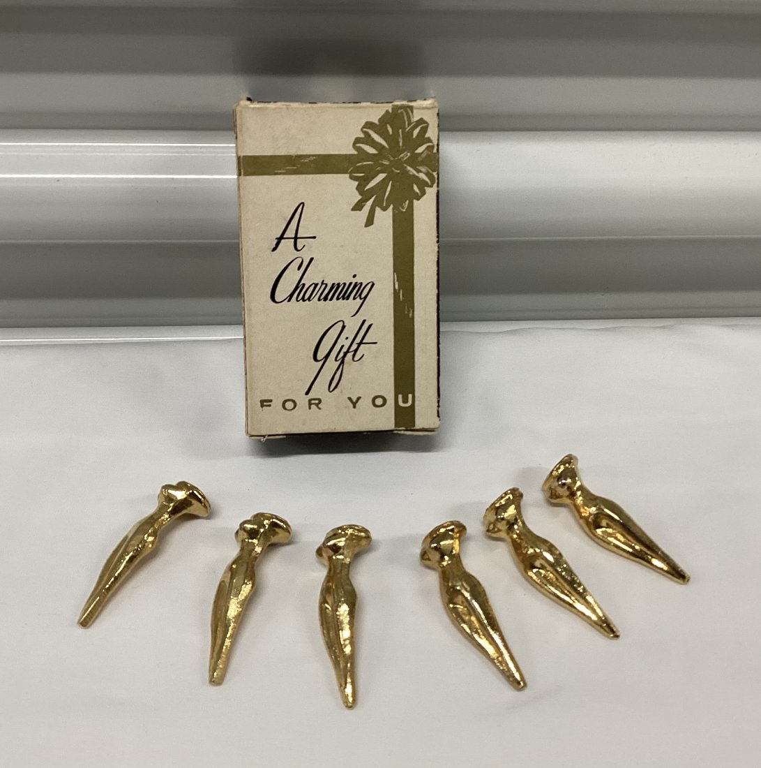 Vintage Naked Woman Figural Novelty Golf Tees (1 of 2)