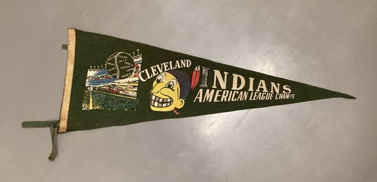 1954? Cleveland Indians American League Champs Pennant