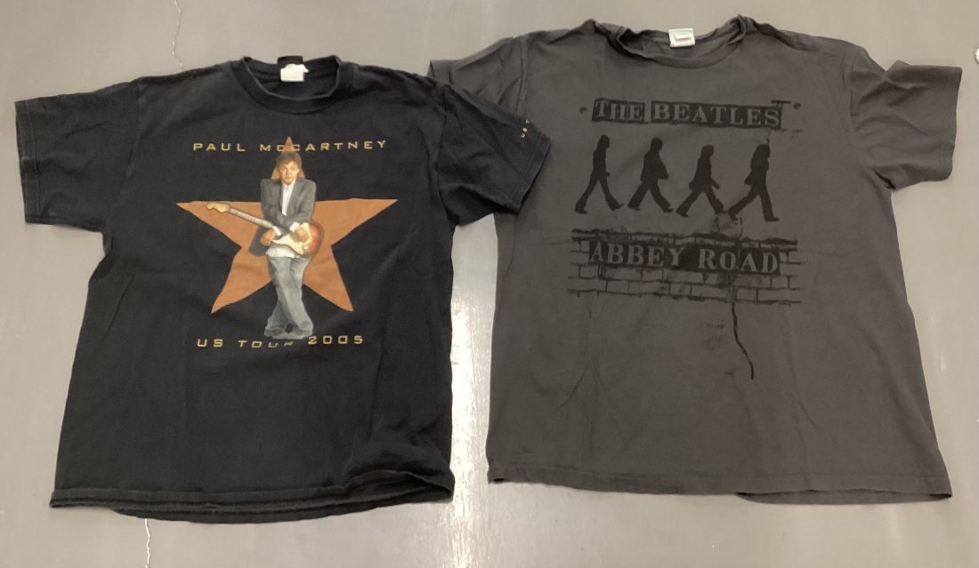 2005 Paul McCartney Tour T-Shirt & The Beatles Abbey Road T (1 of 4)