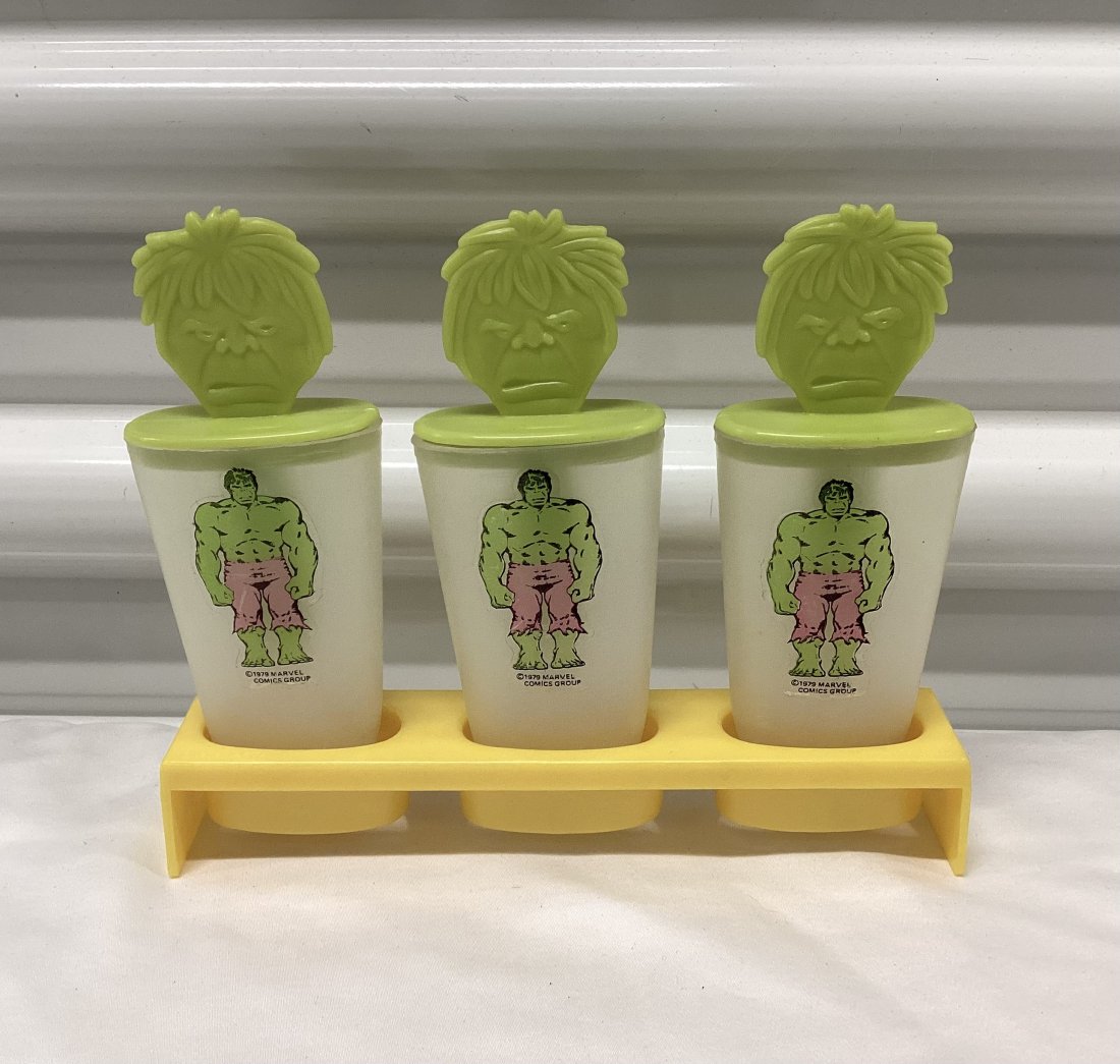 1979 The Incredible Hulk Set of Three Plastic Popsicle Molds (1 of 3)