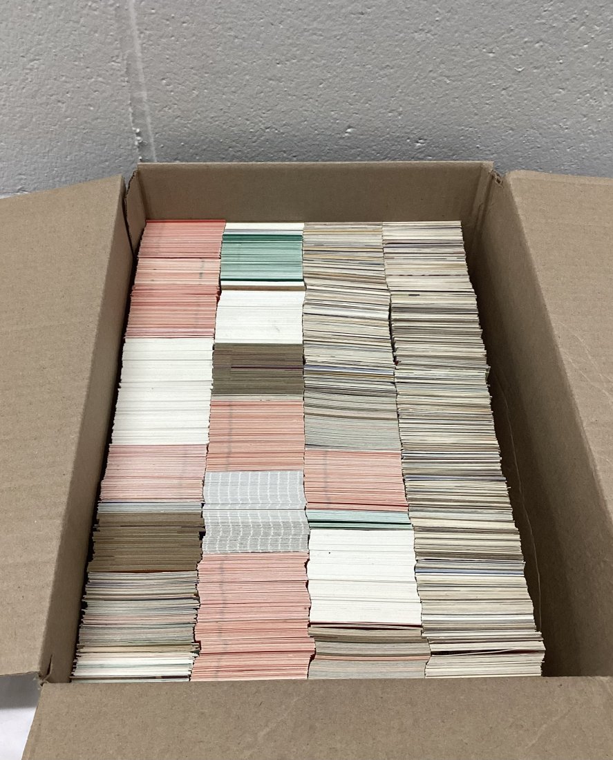 Box of Vintage Unsearched Sports Cards: Sample shown, mostly baseball