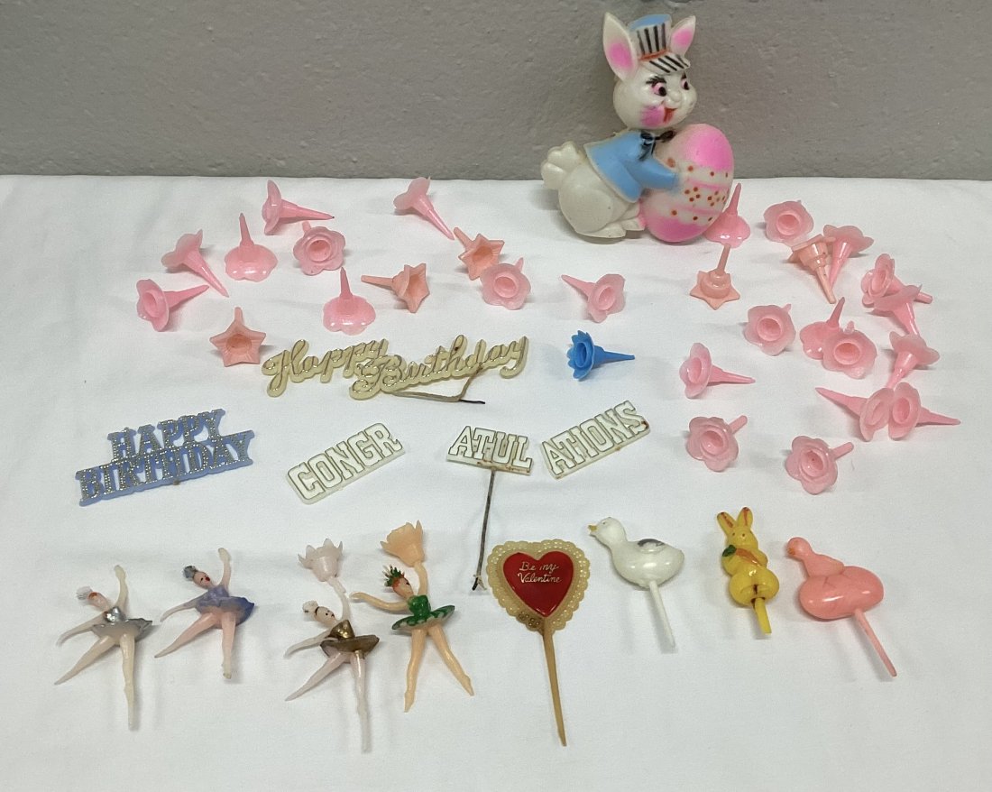 Vintage Cupcake & Cake toppers: Largest 3.5”