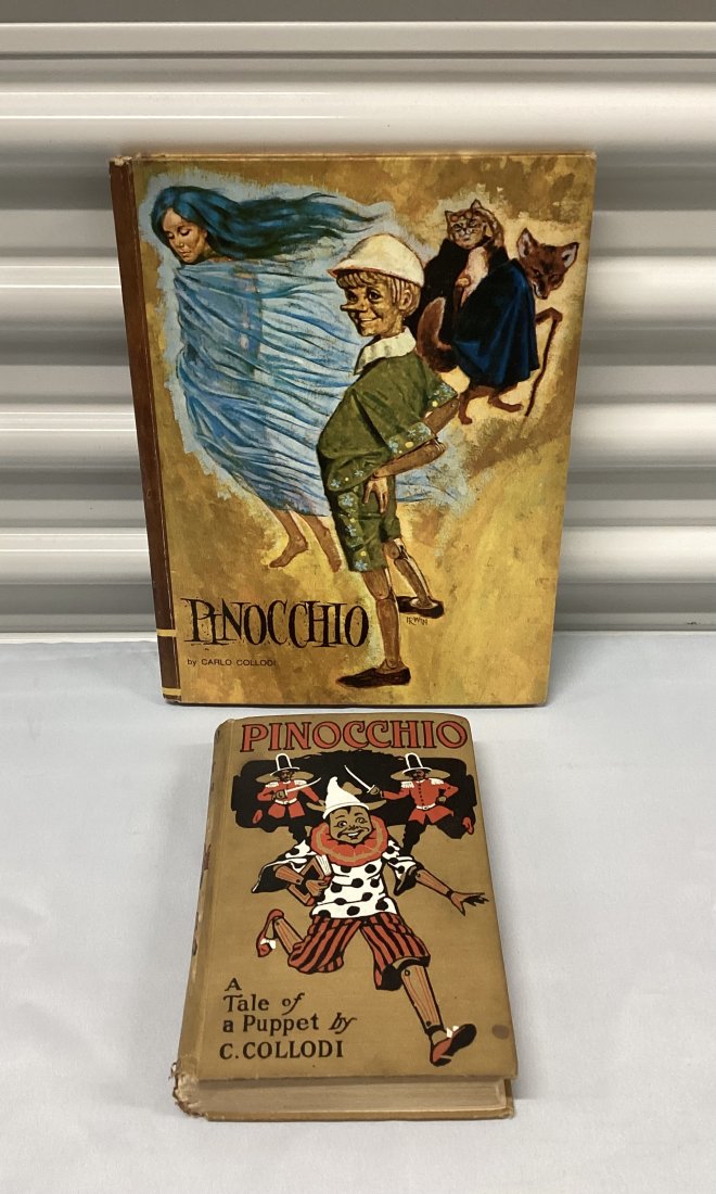 Early 1900s & 1968 Pinocchio Books: Smaller book no copyright page, most likely early 1900s
