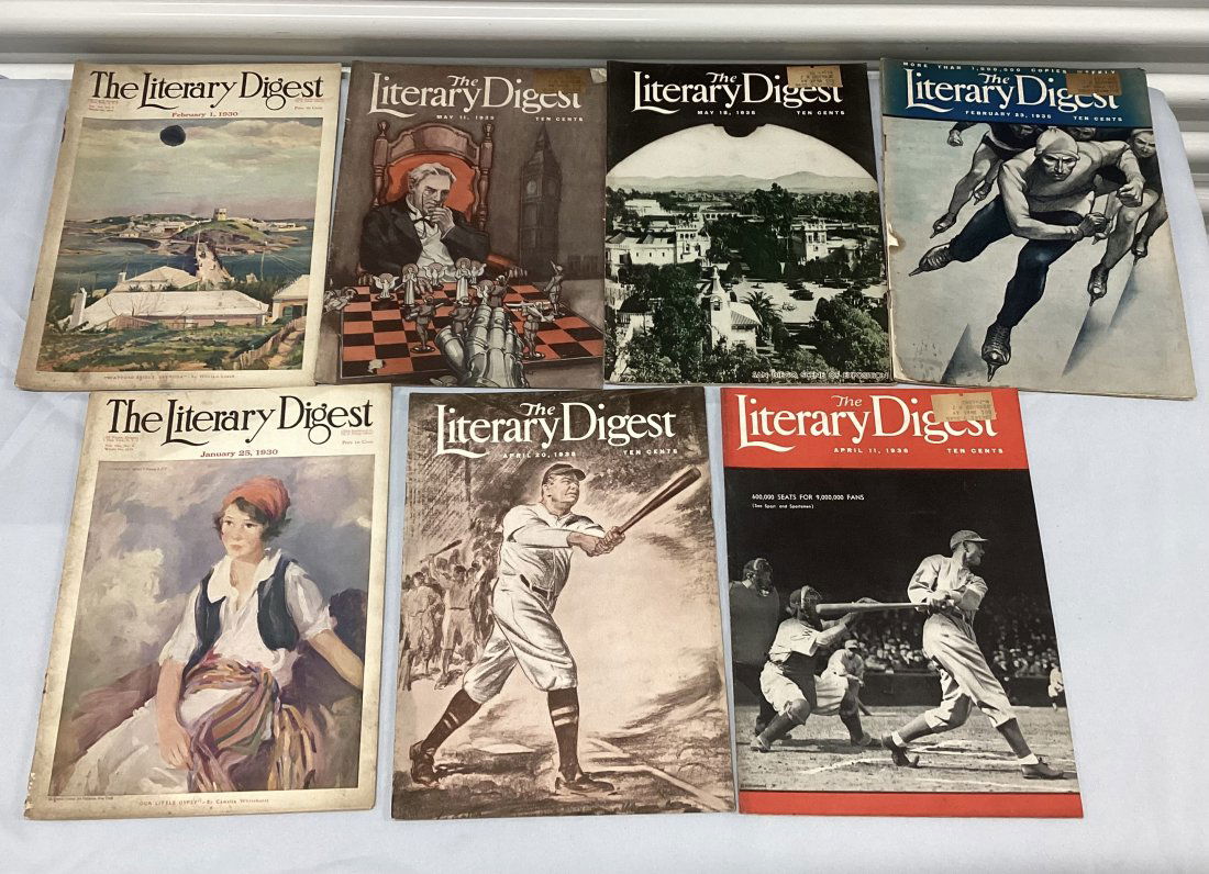 1930s Literary Digest Magazines incl. Babe Ruth (1 of 3)