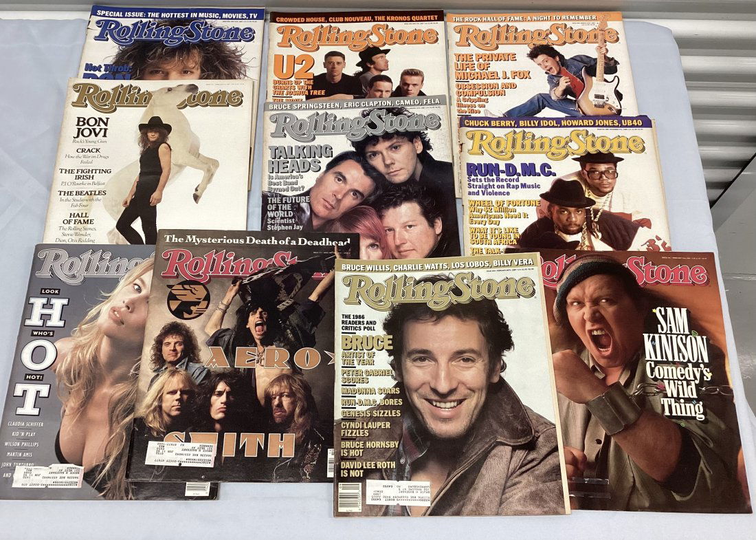 1980s Rolling Stone Magazines incl. Bruce Springsteen (1 of 2)