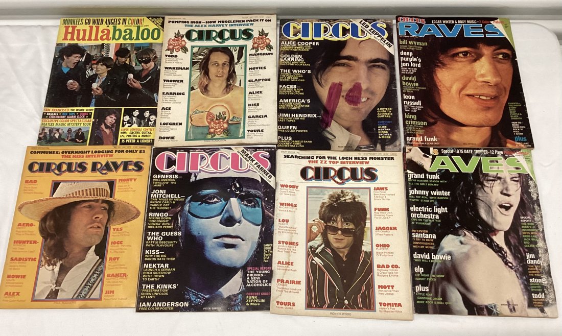 1970s Circus Rock Magazines: Plus 1968 Hullabaloo