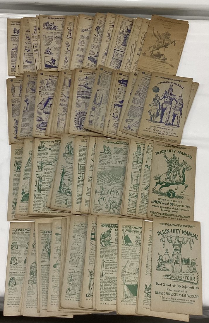 COMPLETE Set of Four National Biscuit Co Straight Arrow Injun-uity Manuals: 1949-52 Nabisco “Injun-unity” Manuals 1-4 Complete with covers