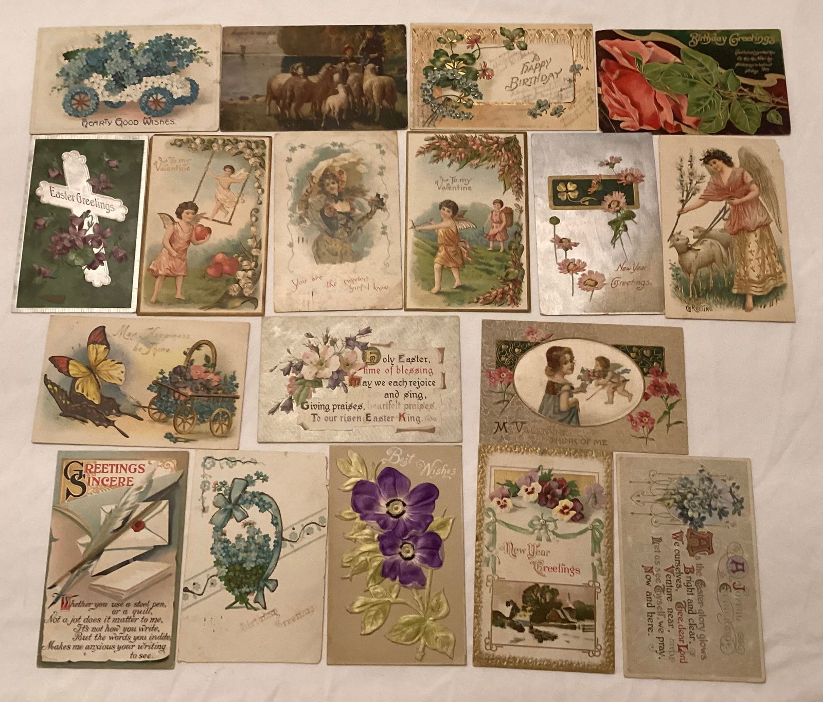Antique Victorian Greeting Card Postcards (1 of 4)