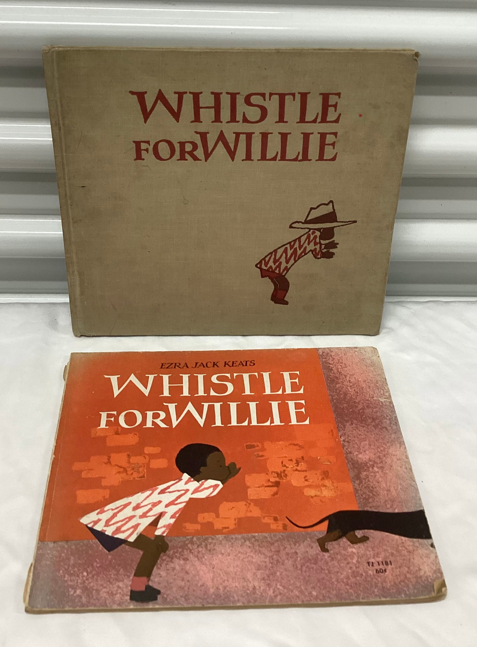 Two Vintage Editions of Ezra Jack Keats Whistle For Willie: Second Printing Hardcover, First Printing Softcover