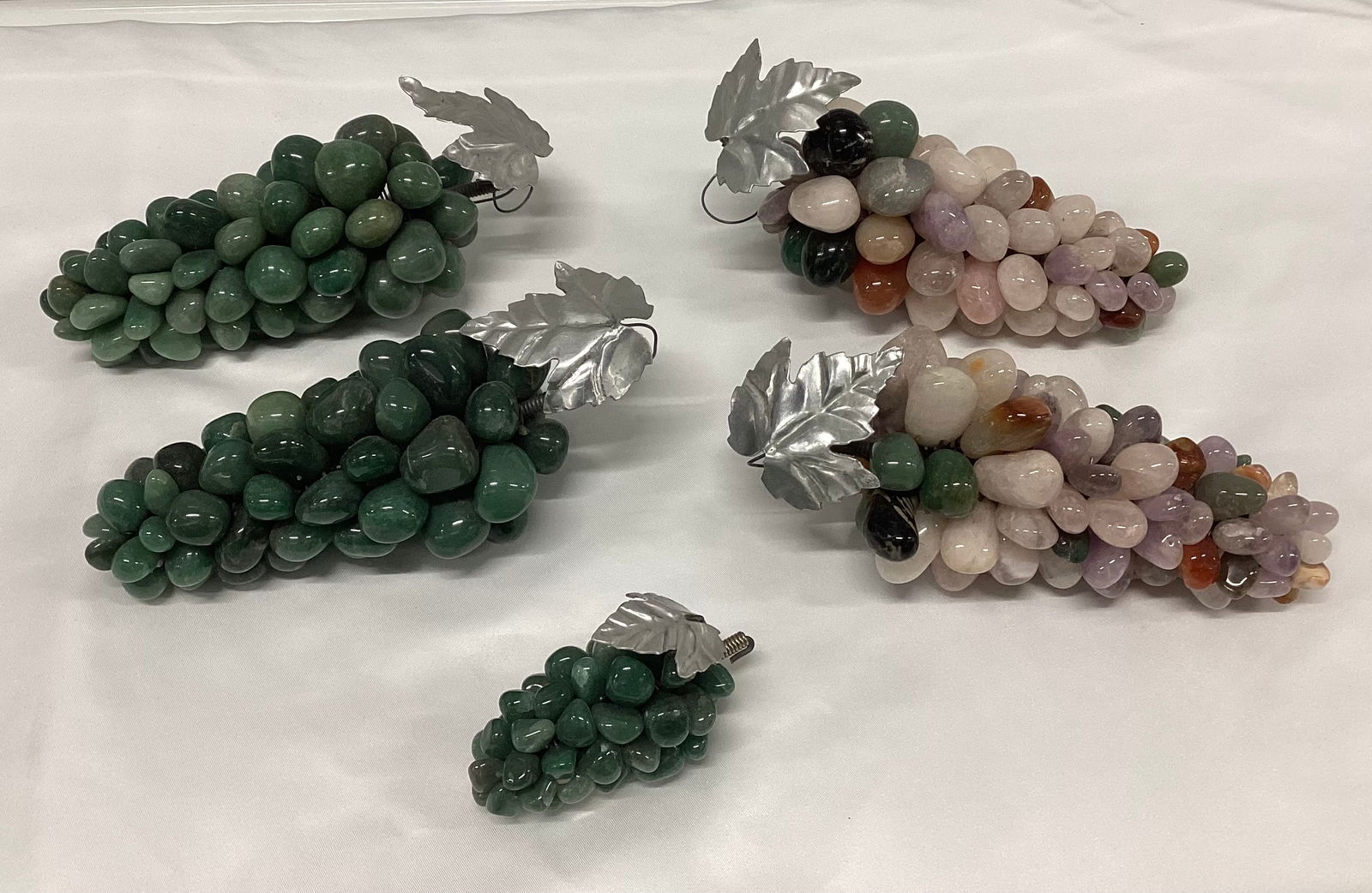 Vintage Green Aventurine & Semi Precious Stone Grape Clusters (1 of 5)
