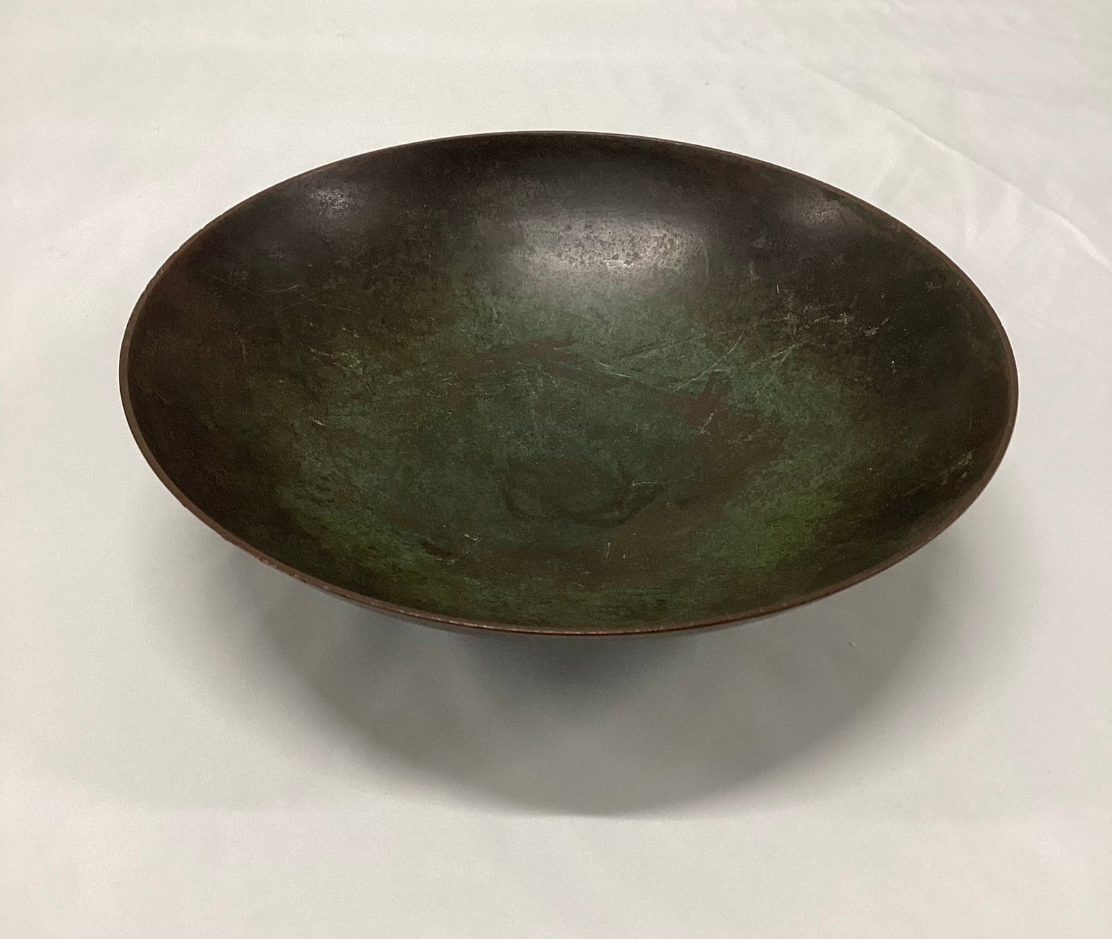 Vintage Signed Carl Sorensen Bronze Pedestal Bowl: 8.75 inches