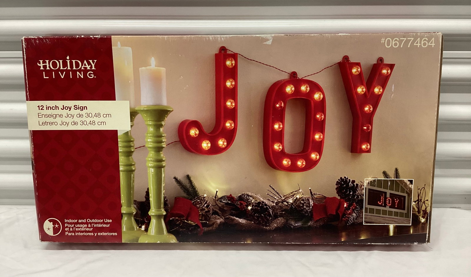 Light Up Christmas Sign in the Box: 12 inch letters