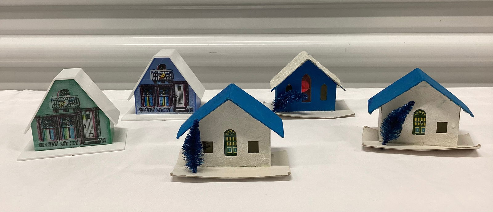 Vintage Japan Putz Houses & Plastic Alpine Houses: 3 Marked Japan