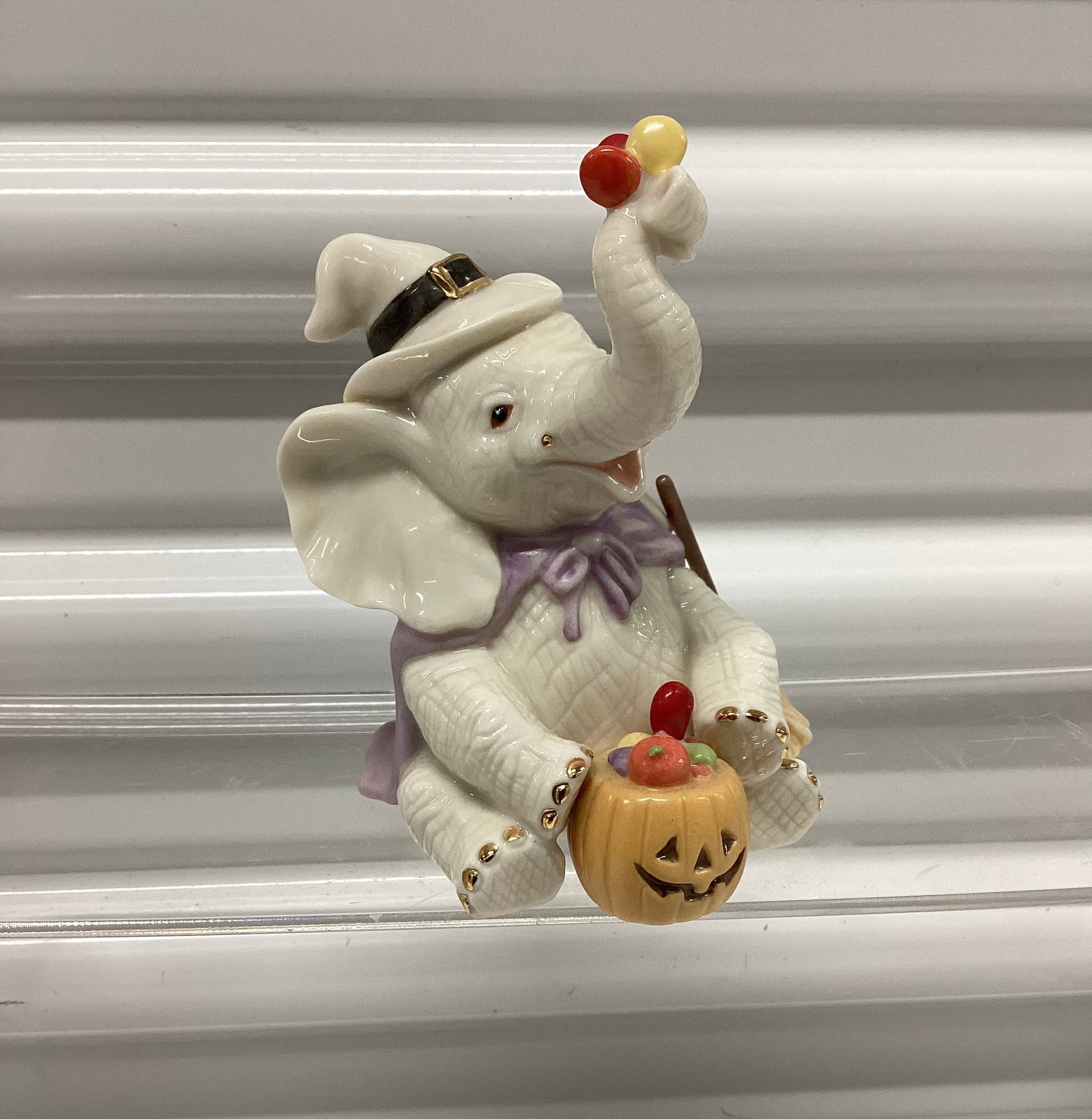 Lenox Trunk or Treat Halloween Elephant: 4.25 inches