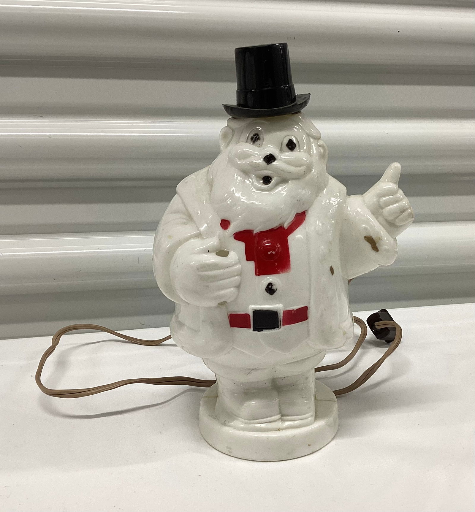 1940s -50s Harett-Gilmar White Plastic Santa Light Up (1 of 4)