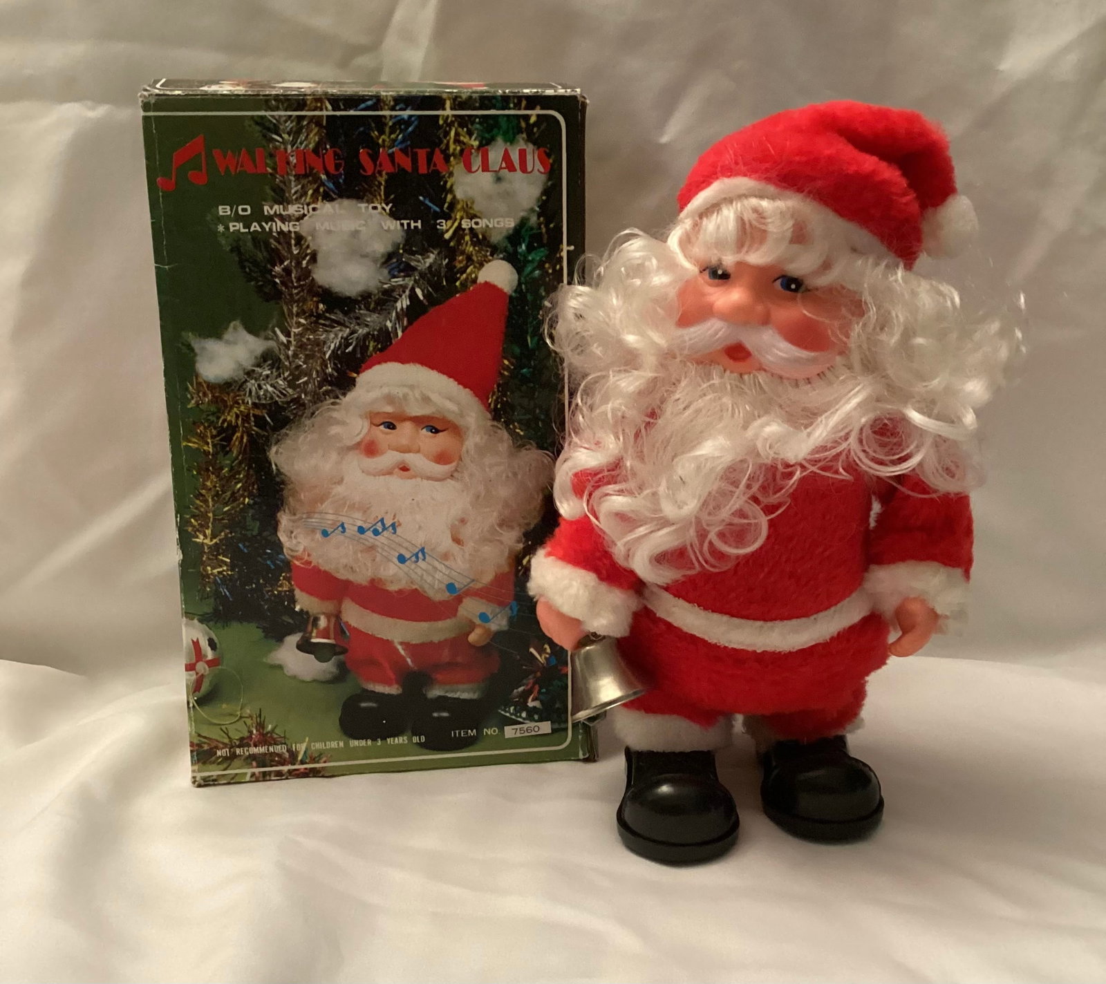 Vintage Walking Santa Claus with Original Box (1 of 4)