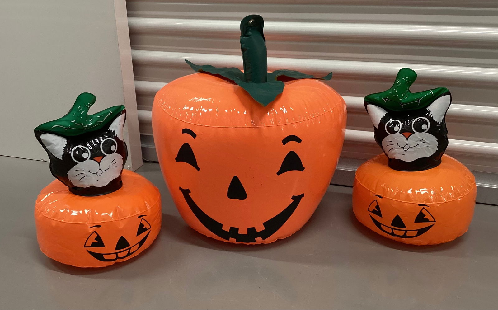 Vintage Halloween Pumpkin & Black Cat Blow Ups (1 of 5)