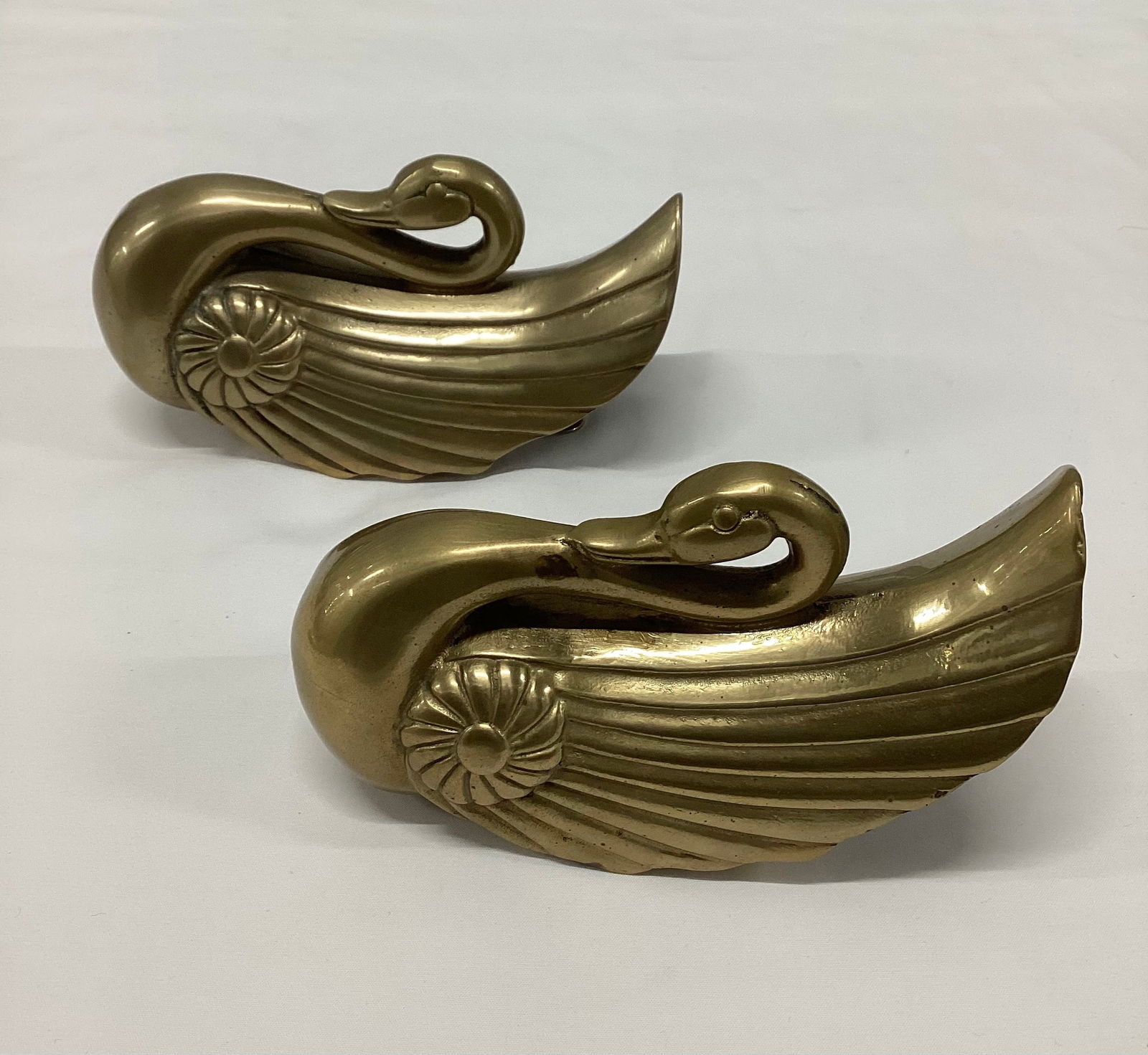 Vintage Pair of Brass Swans (1 of 5)