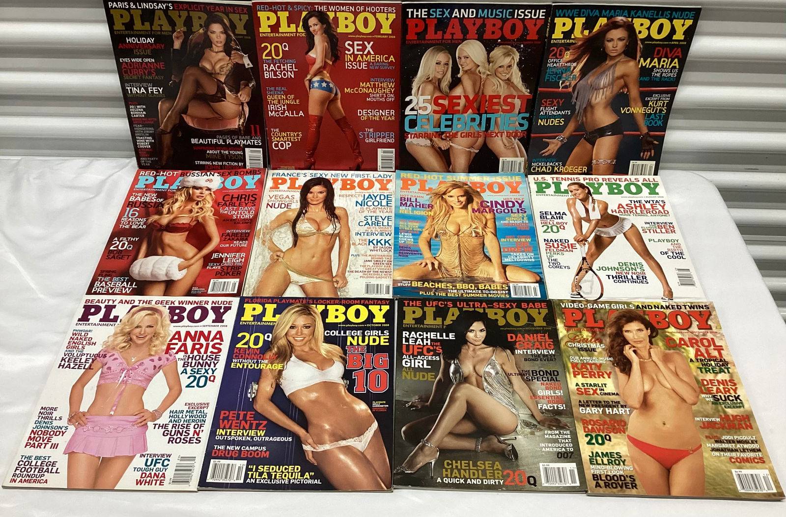2008 Full Year Playboy Magazines (1 of 4)