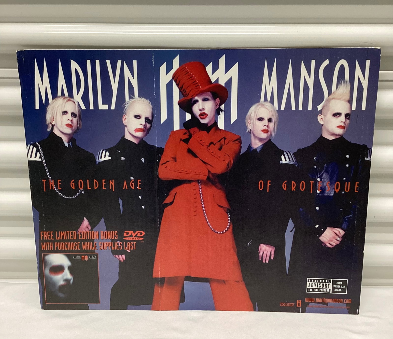 2003 Marilyn Manson Promotional Record Store Cardboard Display: 18x14.5