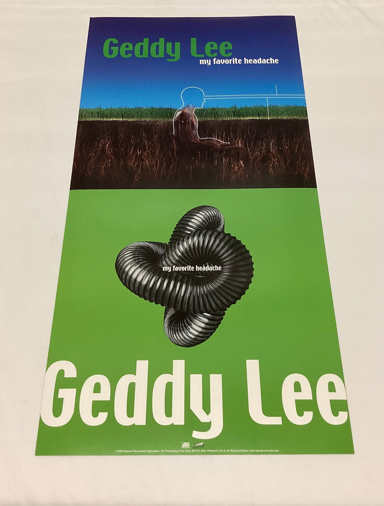 Rush’s Geddy Lee Record Store Promotional Double Sided Poster (1 of 3)