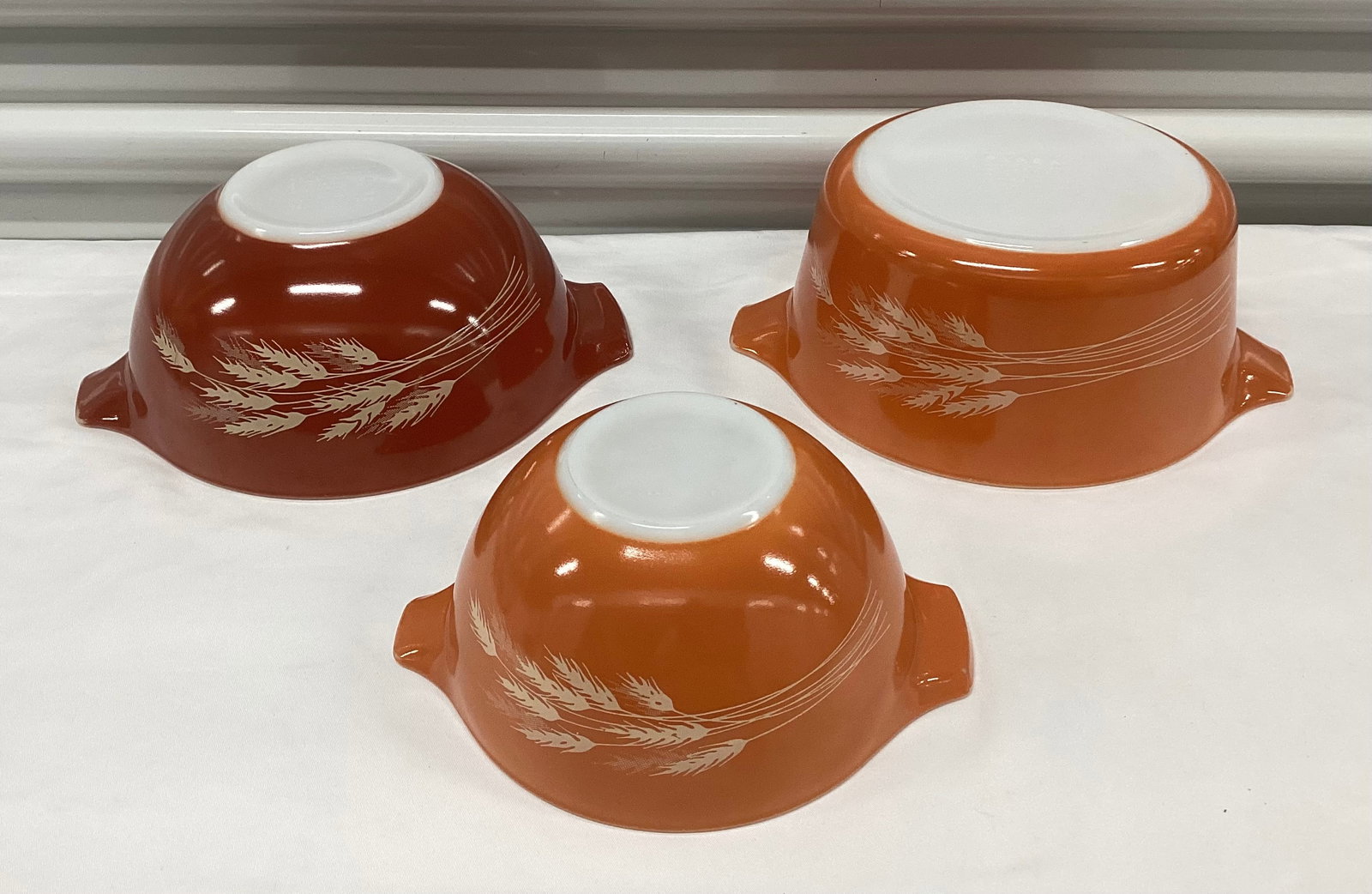 Vintage Pyrex Autumn Harvest Cinderella Bowls & Lidded Casserole: 441, 442 & 474-B