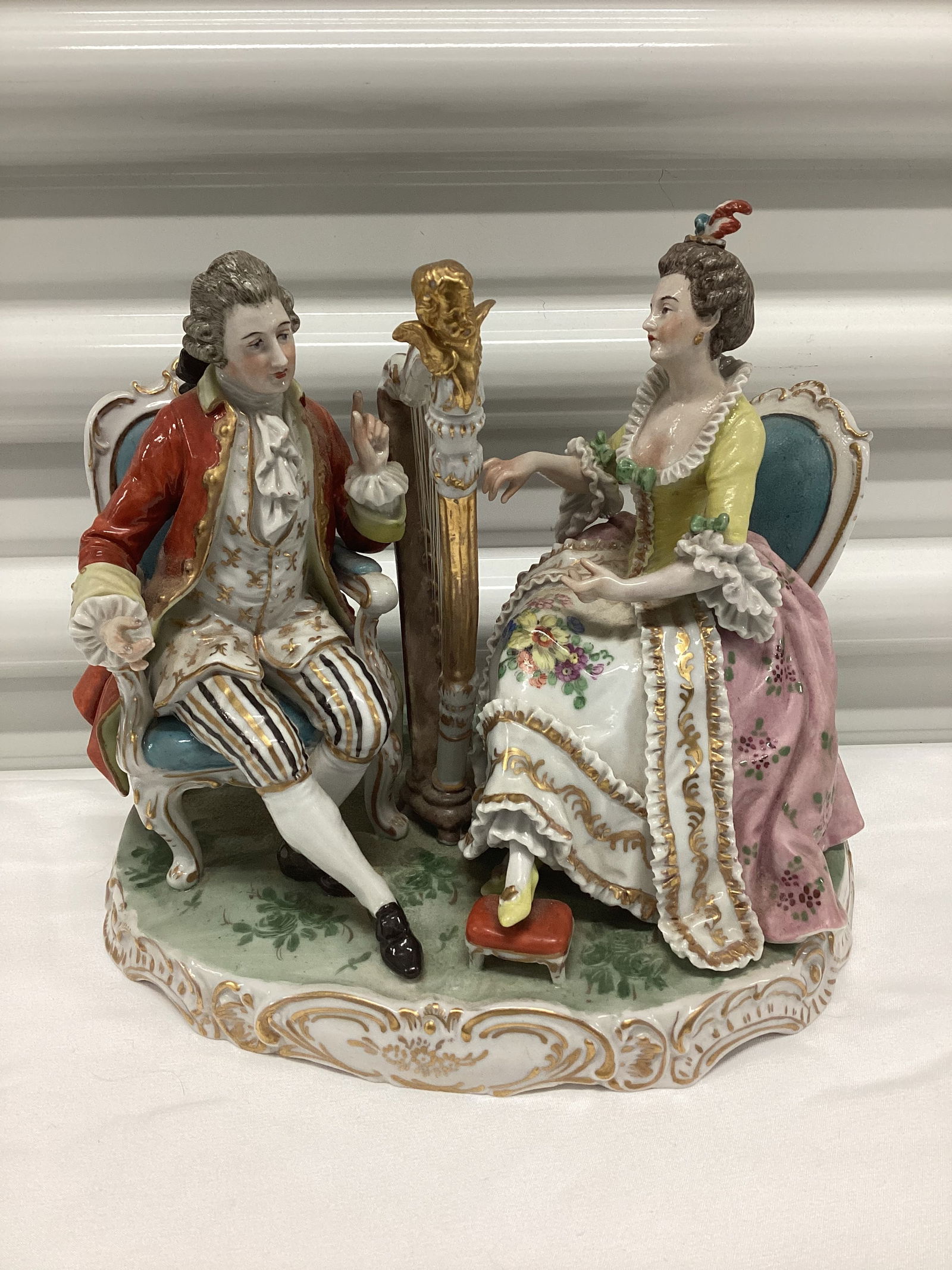 Antique Marked Dresden Porcelain Statue (1 of 8)