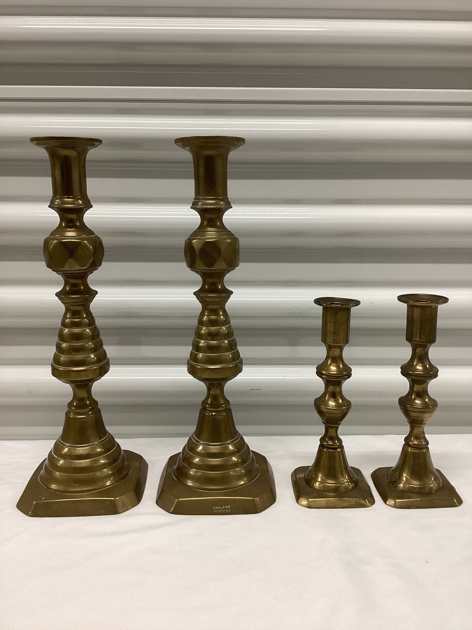 Two Pair of Vintage Brass Candlesticks (1 of 6)