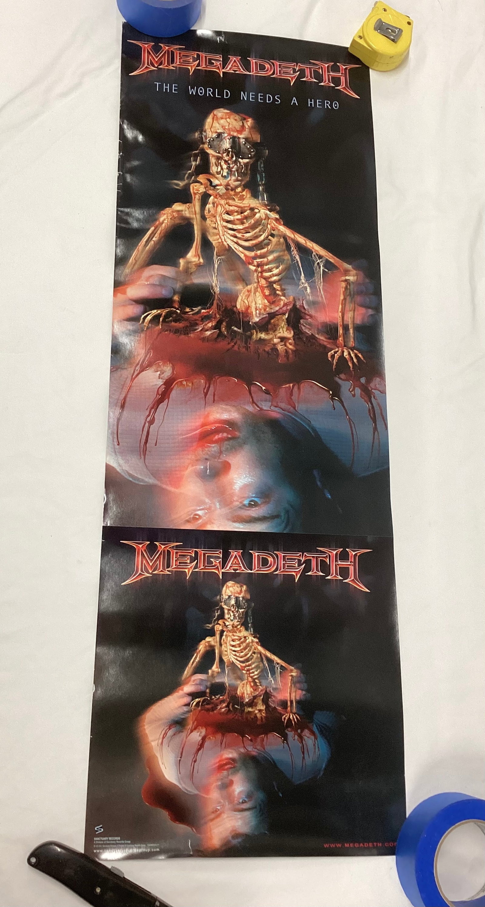 Megadeth The World Needs A Hero 2001 Promotional Poster: 36x12