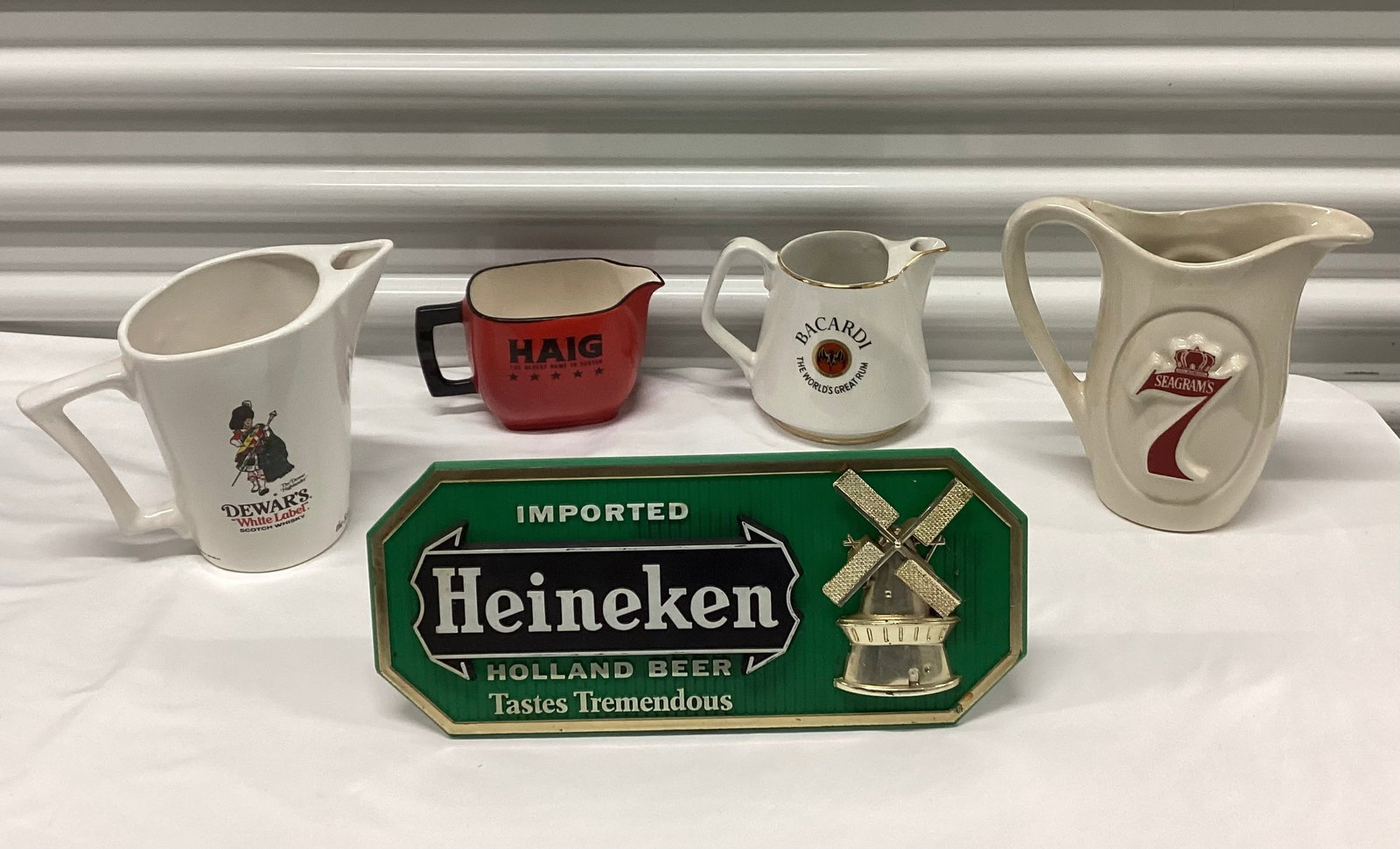 Vintage Barware & Heineken Sign: Sign 12.25x5.25