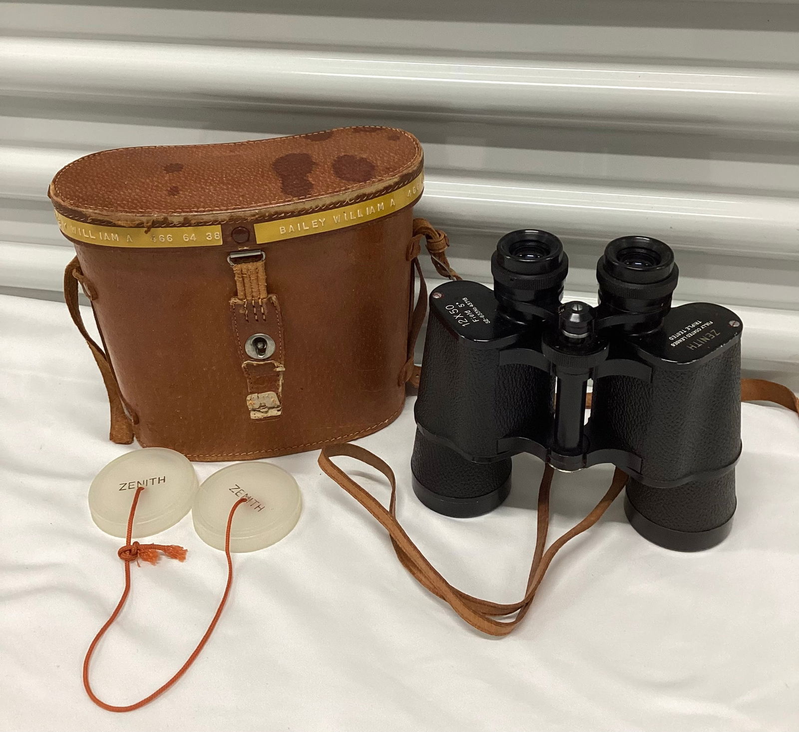 Vintage Zenith 12x50 Binoculars With Case: 12x50