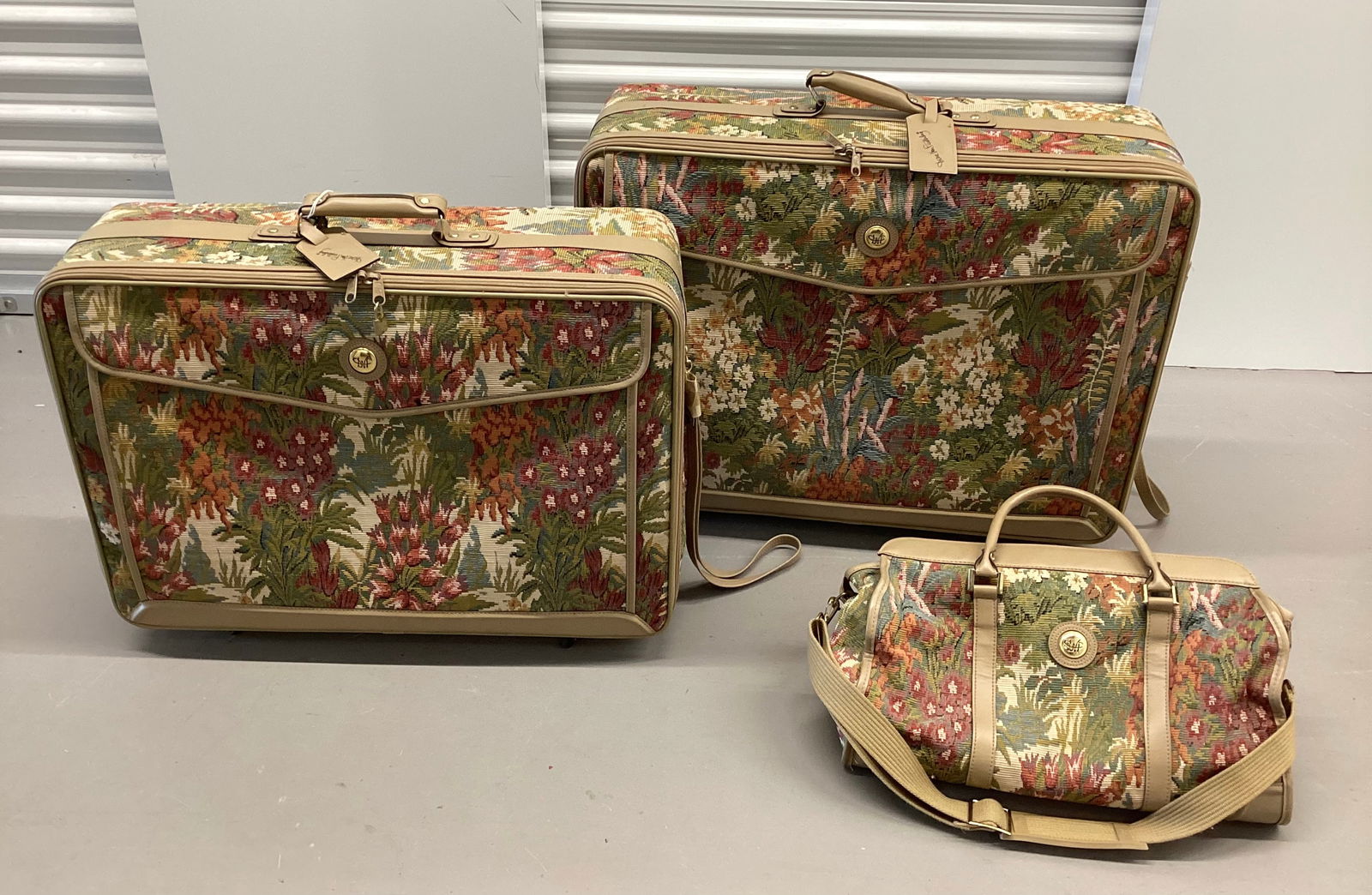 Vintage Diane Von Furstenberg Floral Tapestry Luggage Set (1 of 10)