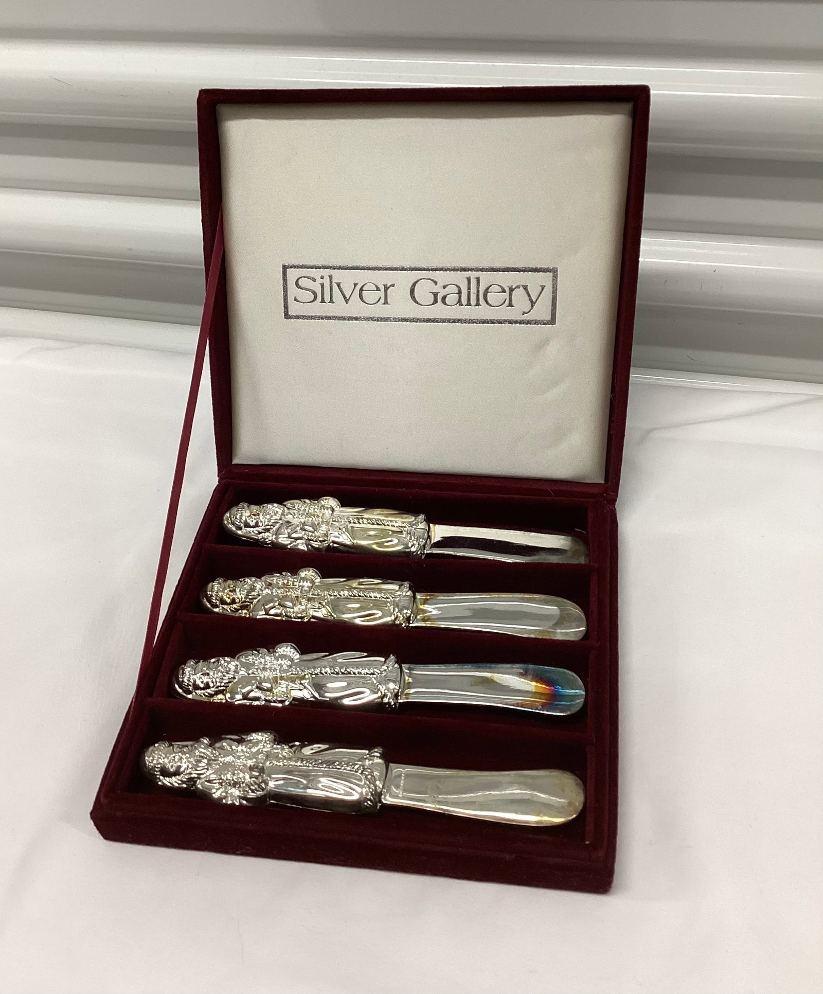 Godinger Silver Gallery Santa Butter Cheese Knife Spread Set (1 of 2)