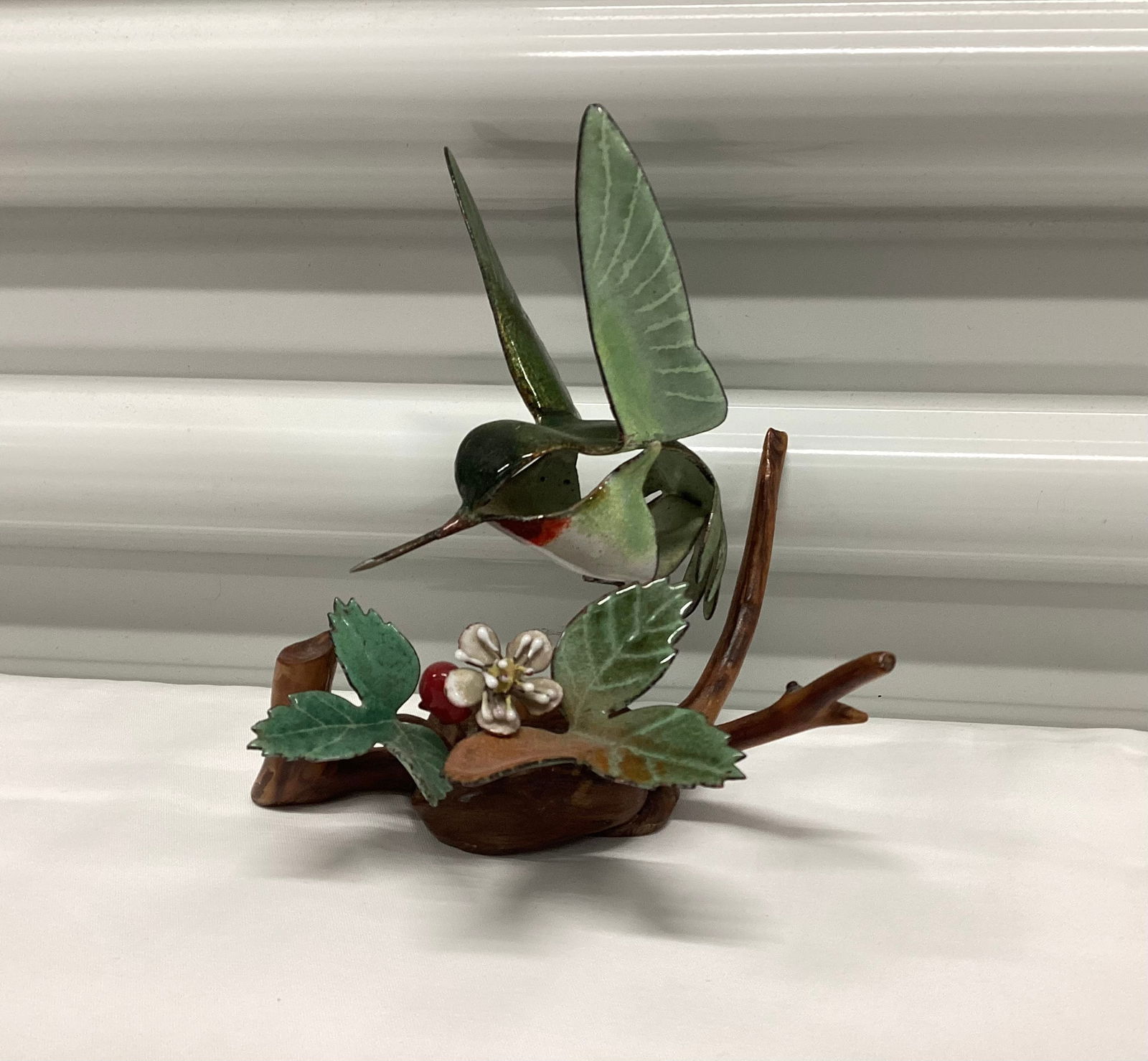 Signed Norman Brumm Enamel On Copper Humming Bird Sculpture (1 of 6)