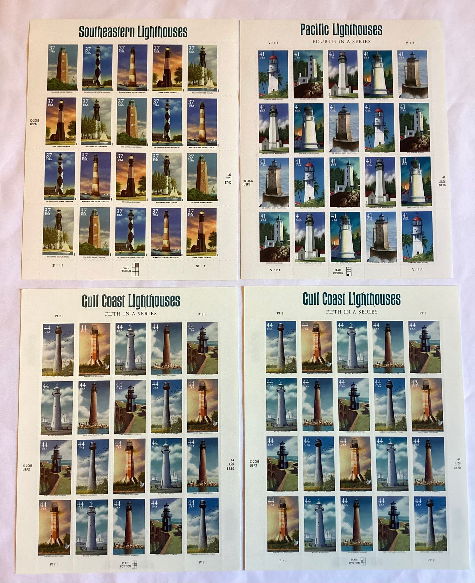 USPS Lighthouses Stamp Sheets (1 of 5)