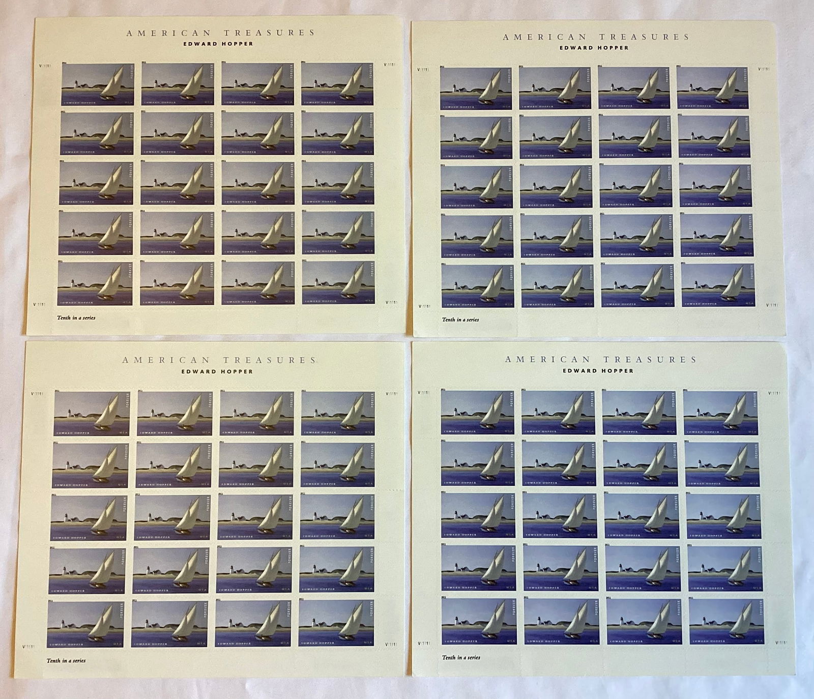 Edward Hopper American Treasures Forever Stamp Sheets: Tenth in a Series