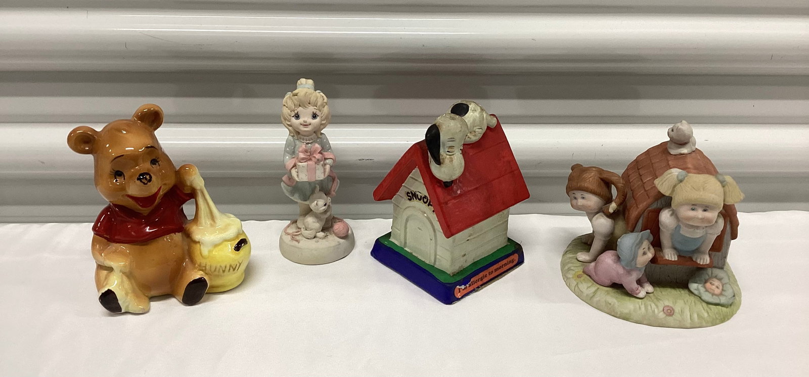 Vintage Pooh, Snoopy, Cabbage Patch Ceramic Figures (1 of 3)