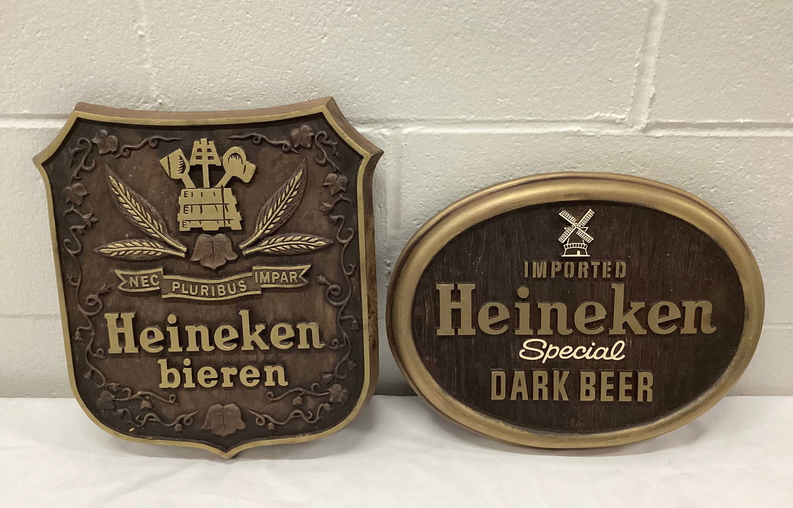 Pair of Vintage Heineken Beer Signs (1 of 5)