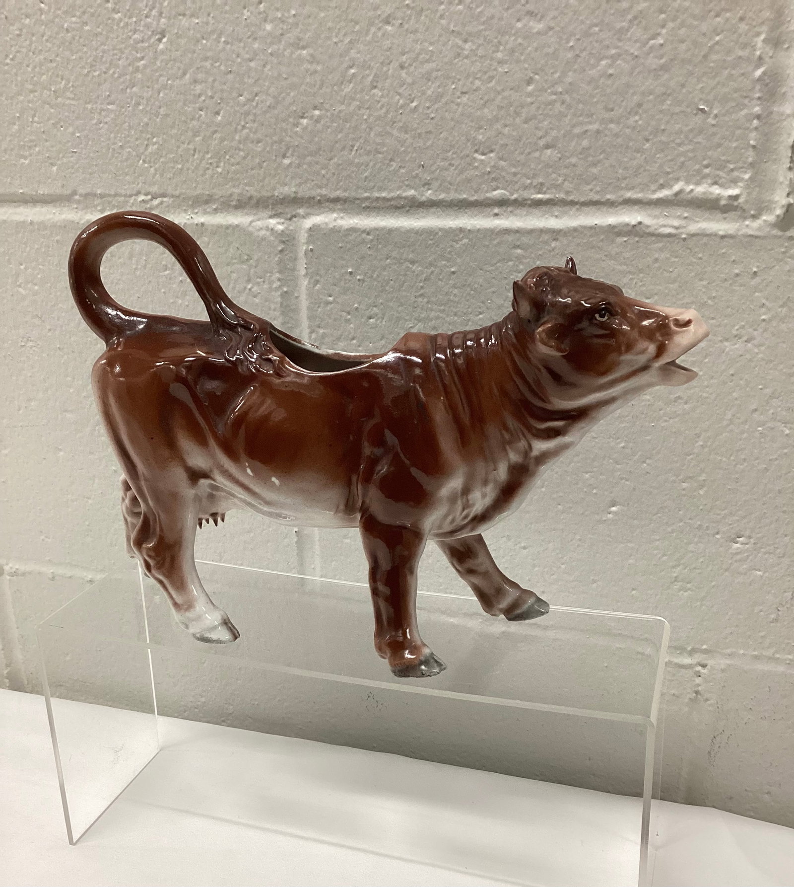 Antique German Cow Creamer Very Detailed: 10 inches Unmarked