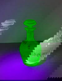 Uranium Glass Bottle With Stopper