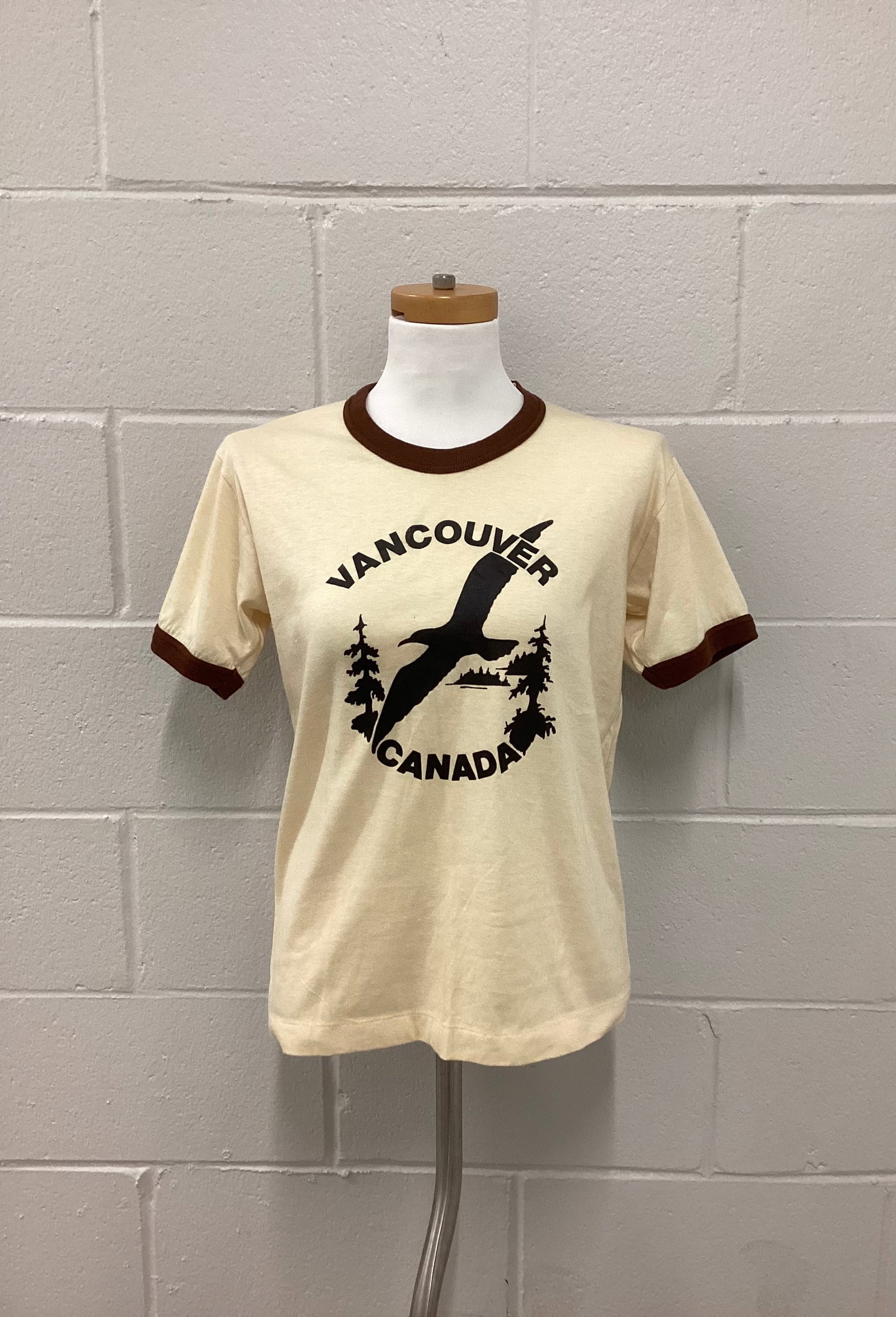 1970s/80s Vancouver Canada Ringer Tee: Electric T-Shirt Co Youth Size L
