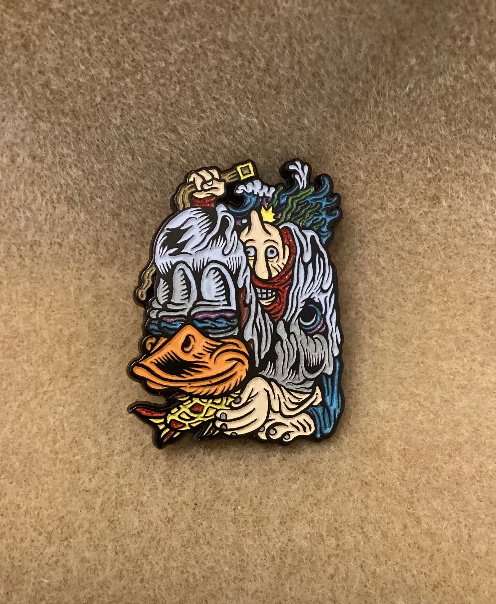 Nick Difabbio Ghost Free Hood Magil Metal Enamel Pin: 2 inches