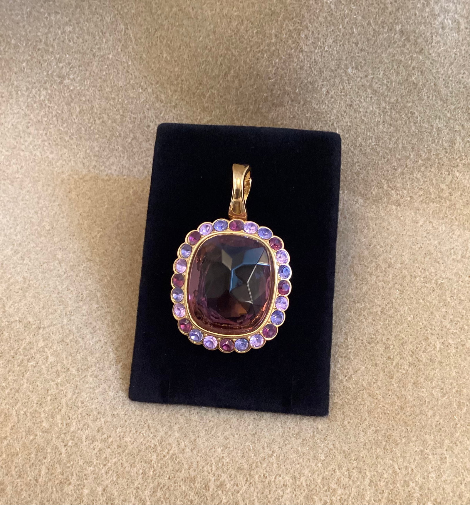 Signed Joan Rivers Pendant: 2.25 inches