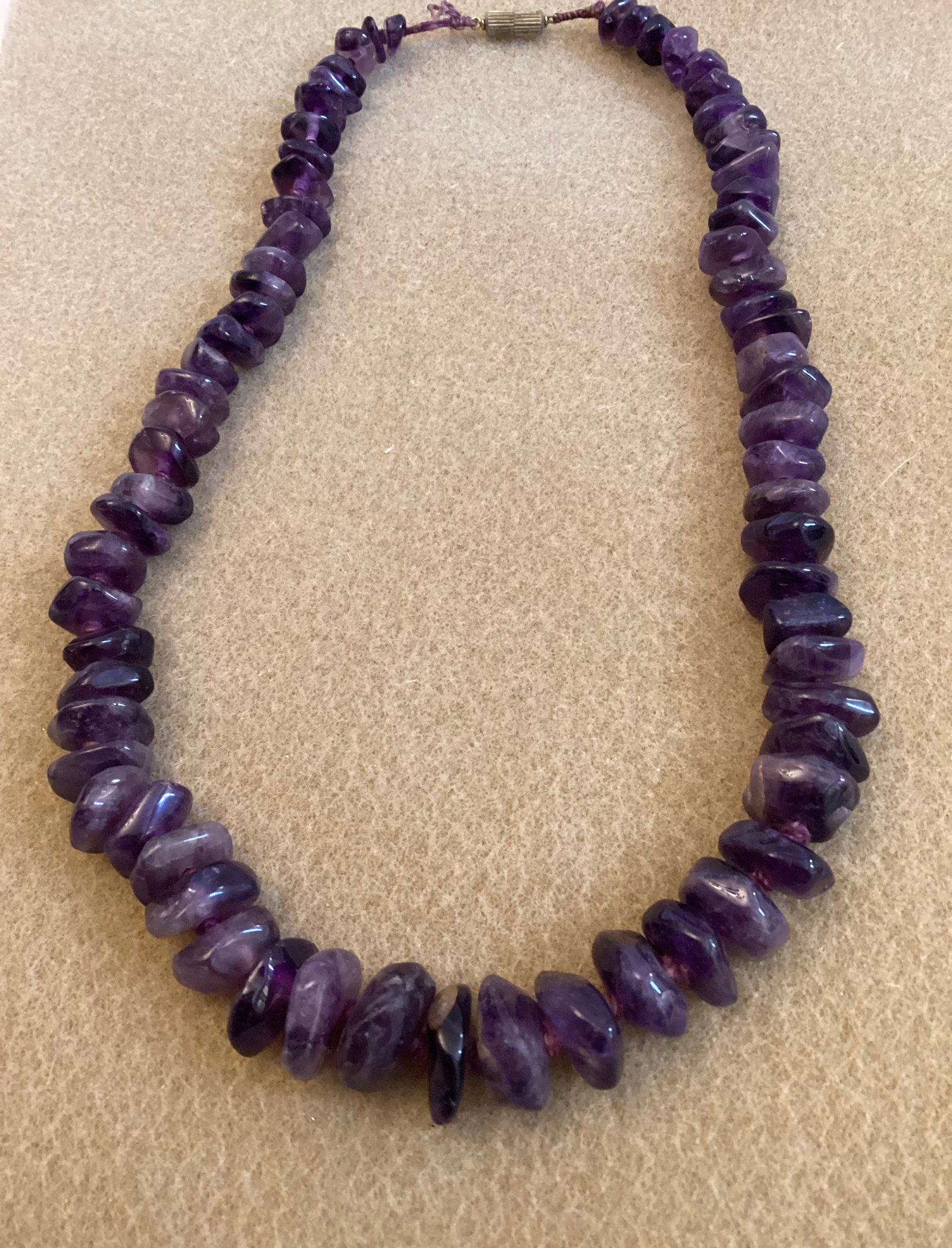 Amethyst Necklace: 19.5 inches